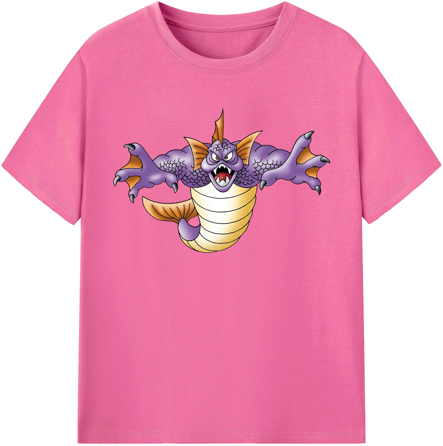 （画像用） ドラゴンクエスト Doragon Kuesuto Dragon Quest レディースカジュアルプリントTシャツ（綿100％）